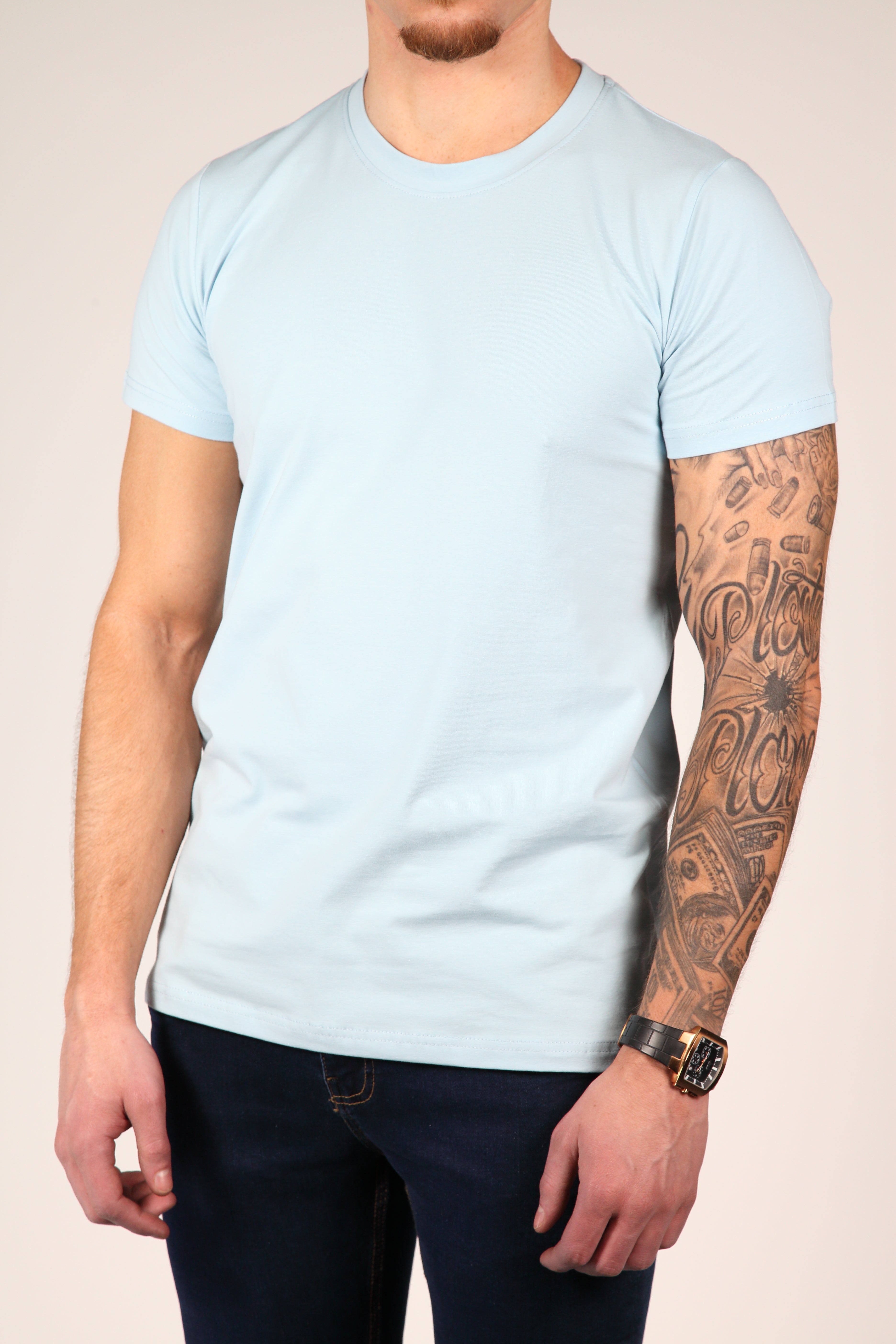 Camiseta azul claro