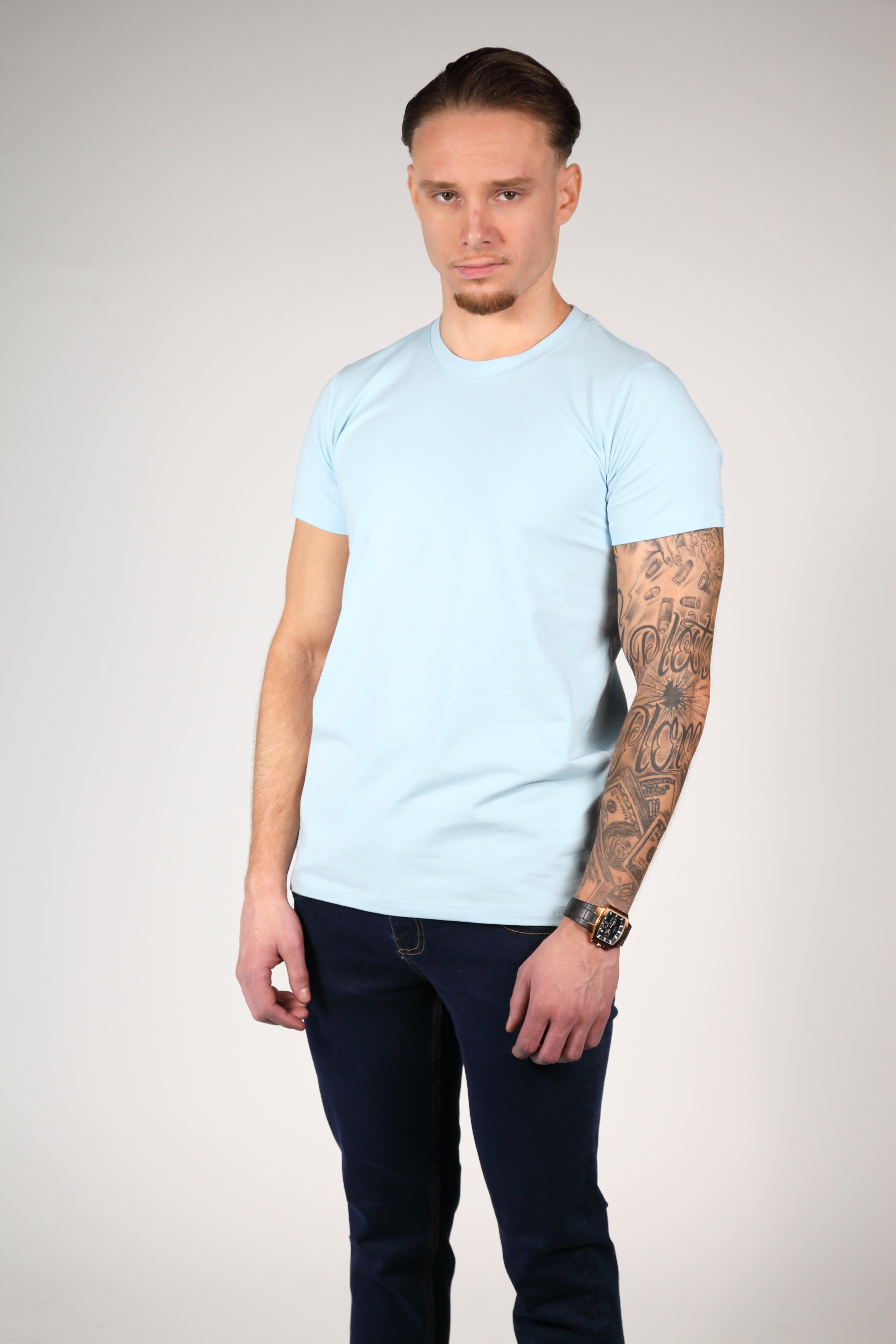 Camiseta azul claro