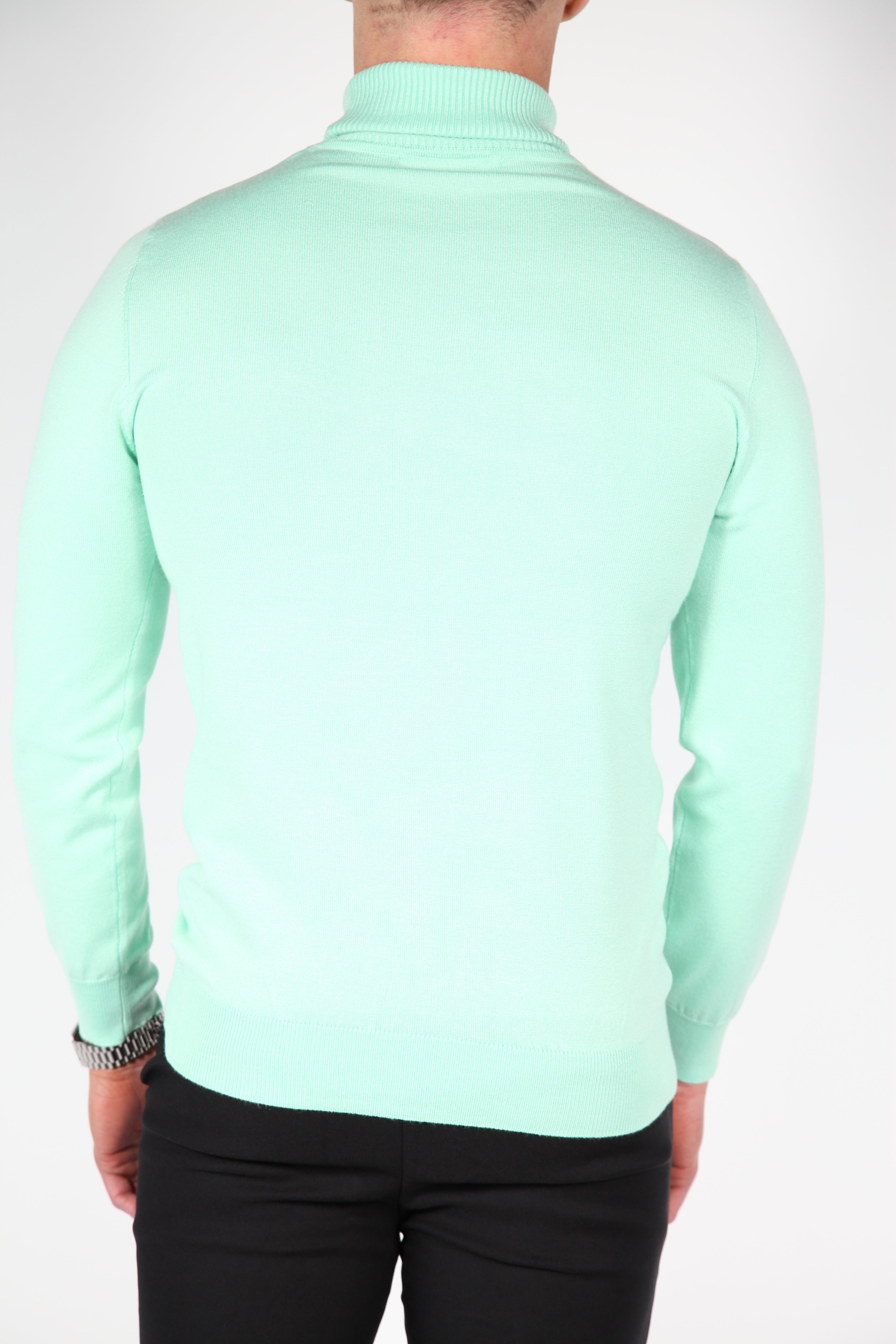 Green water turtleneck men