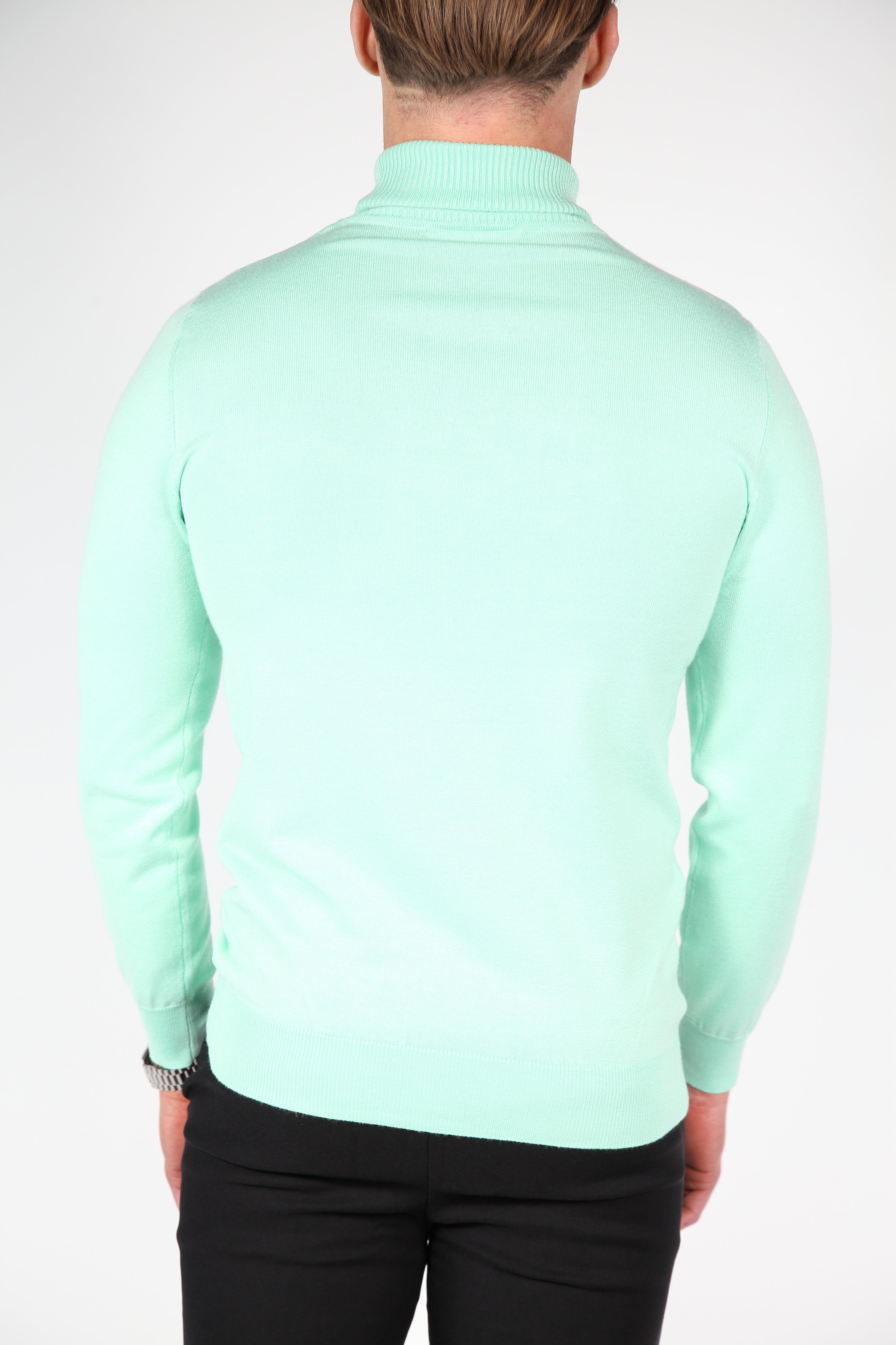 Green water turtleneck men