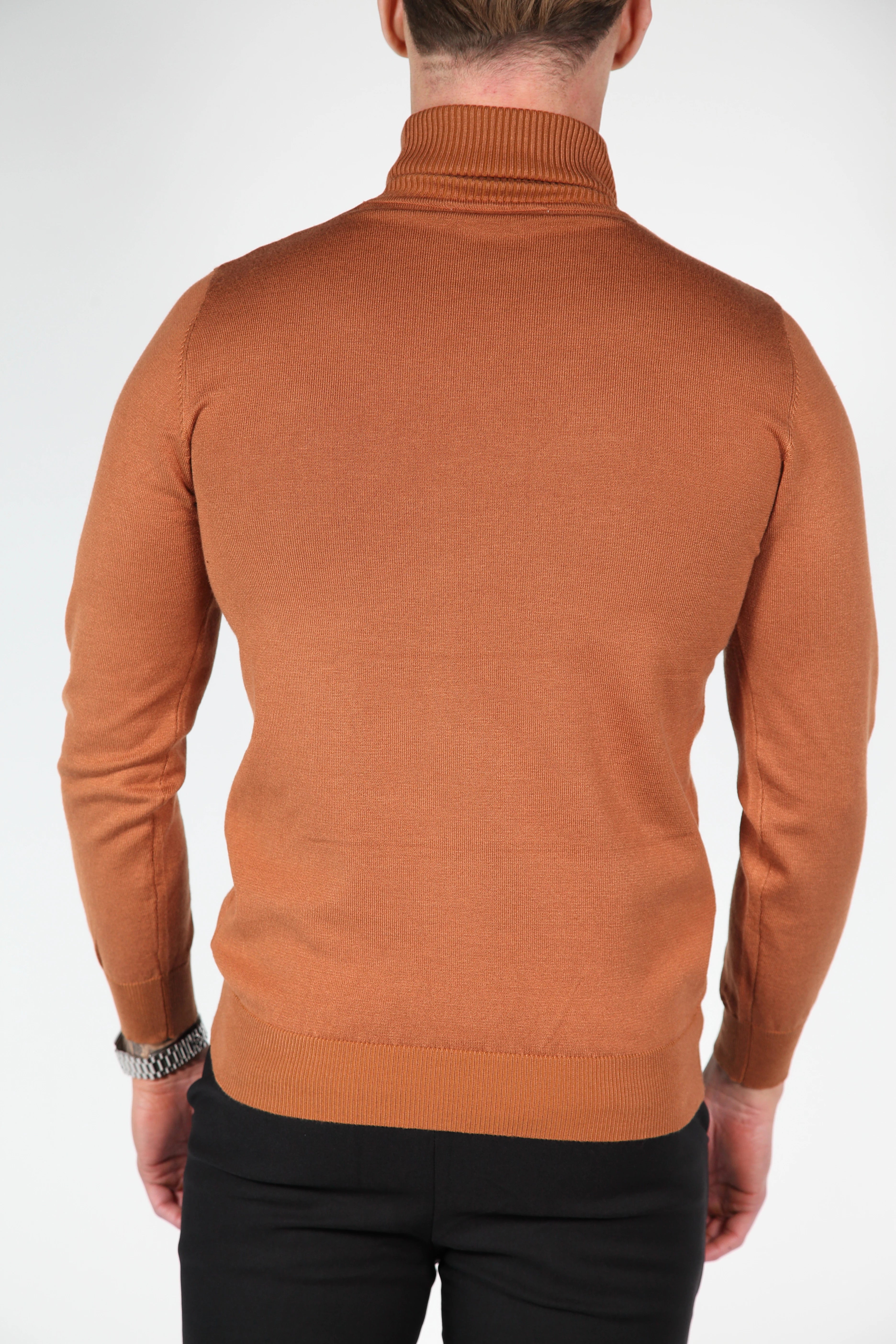 Brown turtleneck men