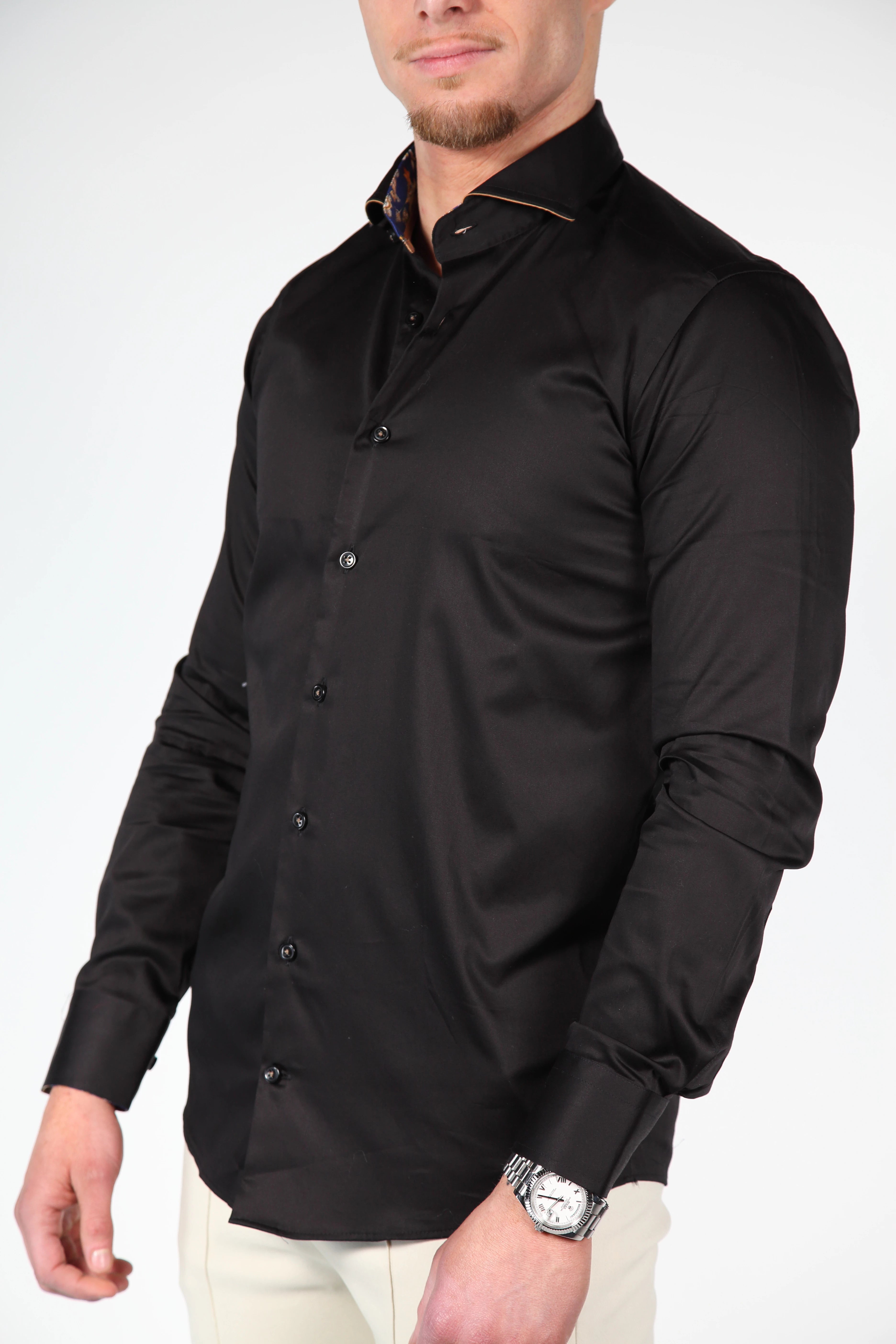 Overhemd Lange Mouw Marino Zwart