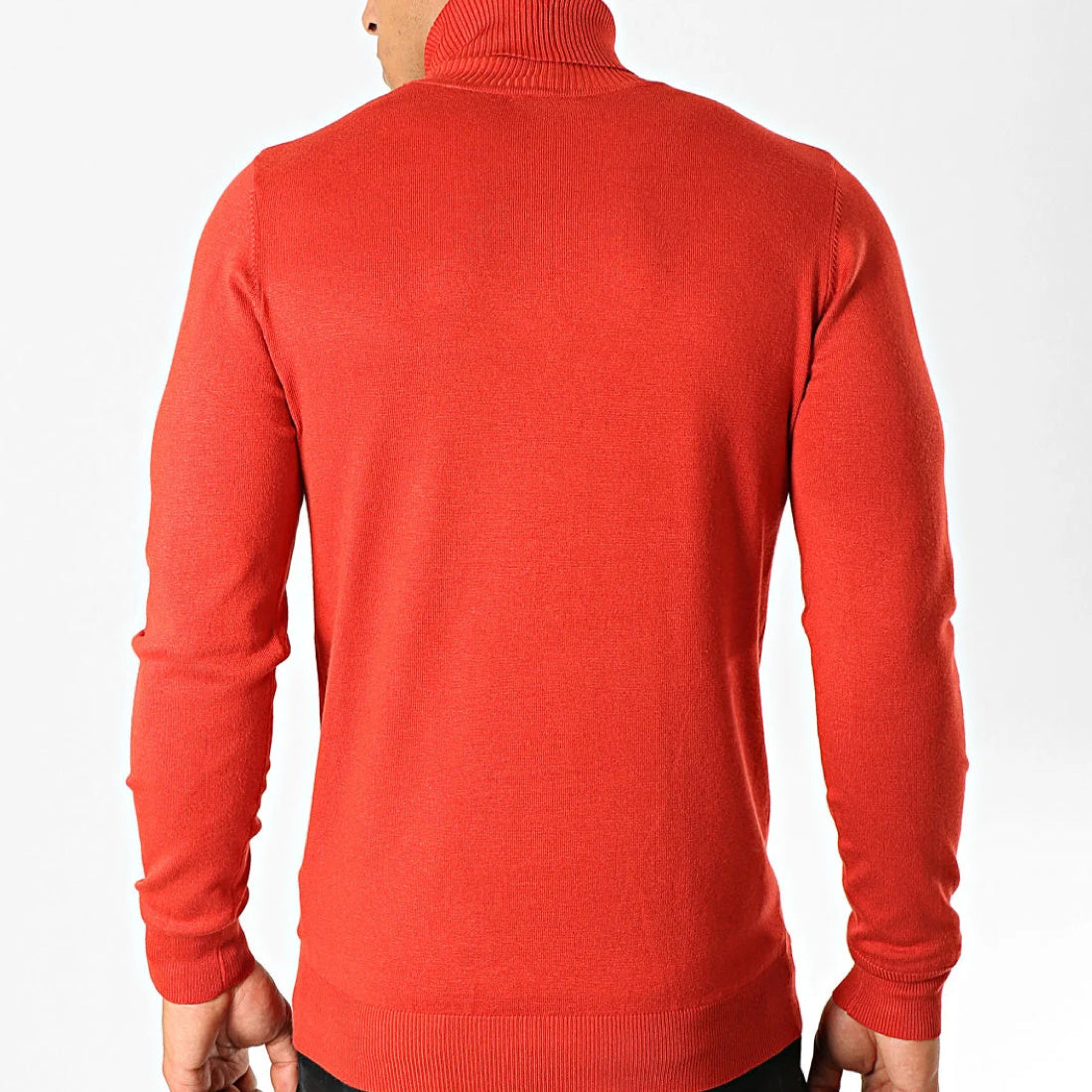 Dark orange turtleneck gentlemen