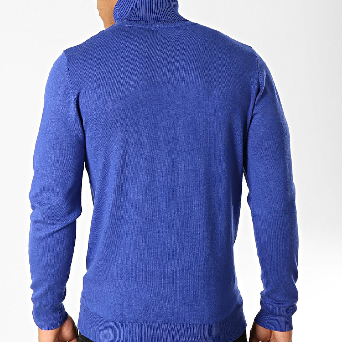 Blue turtleneck men