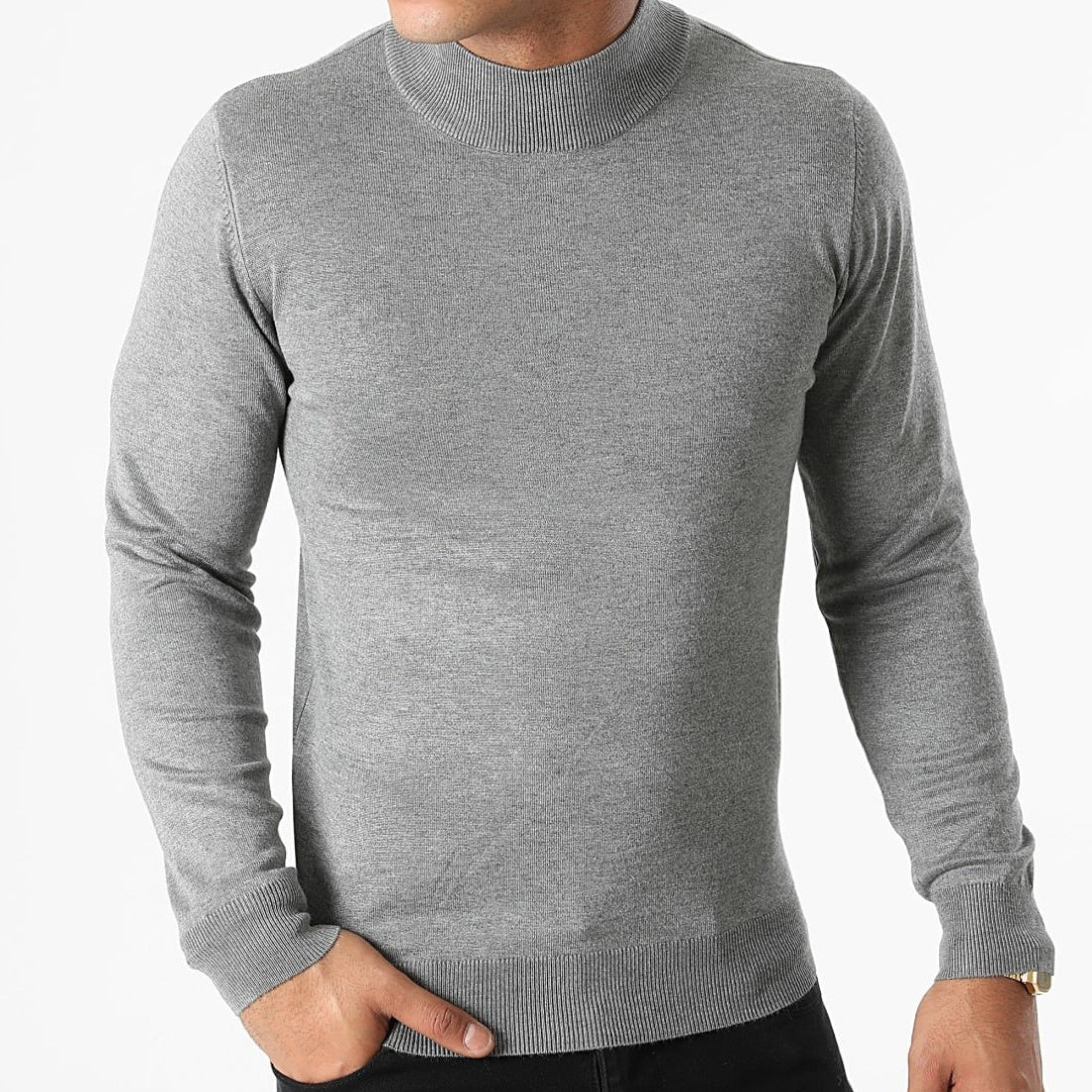 Gray Turtleneck Men