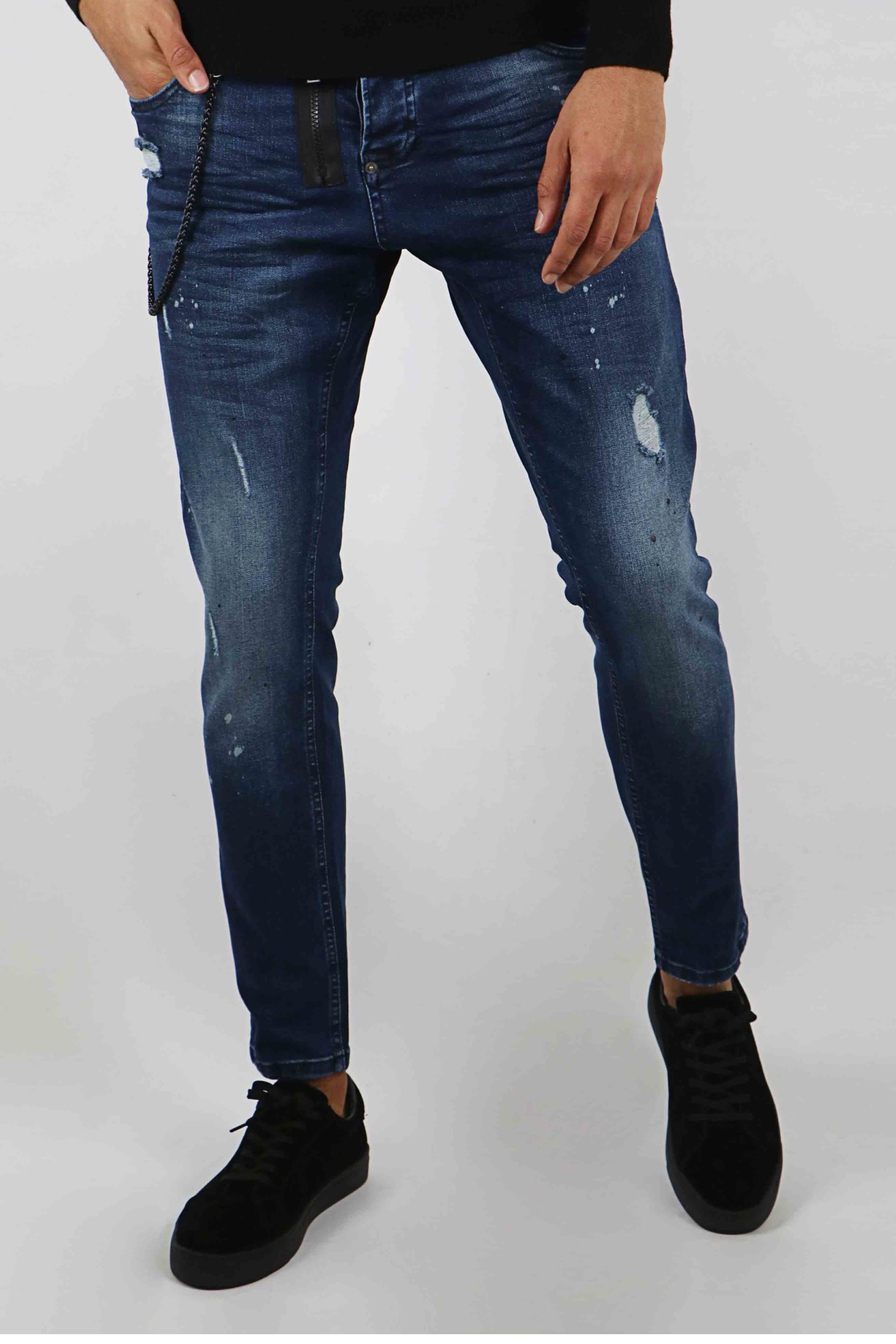 Heren Skinny Jeans Blauw