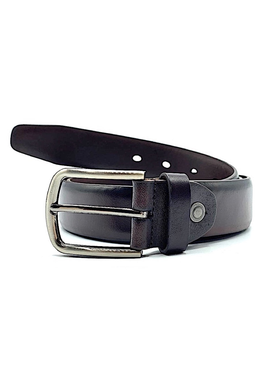 Leather belt Croco Gray