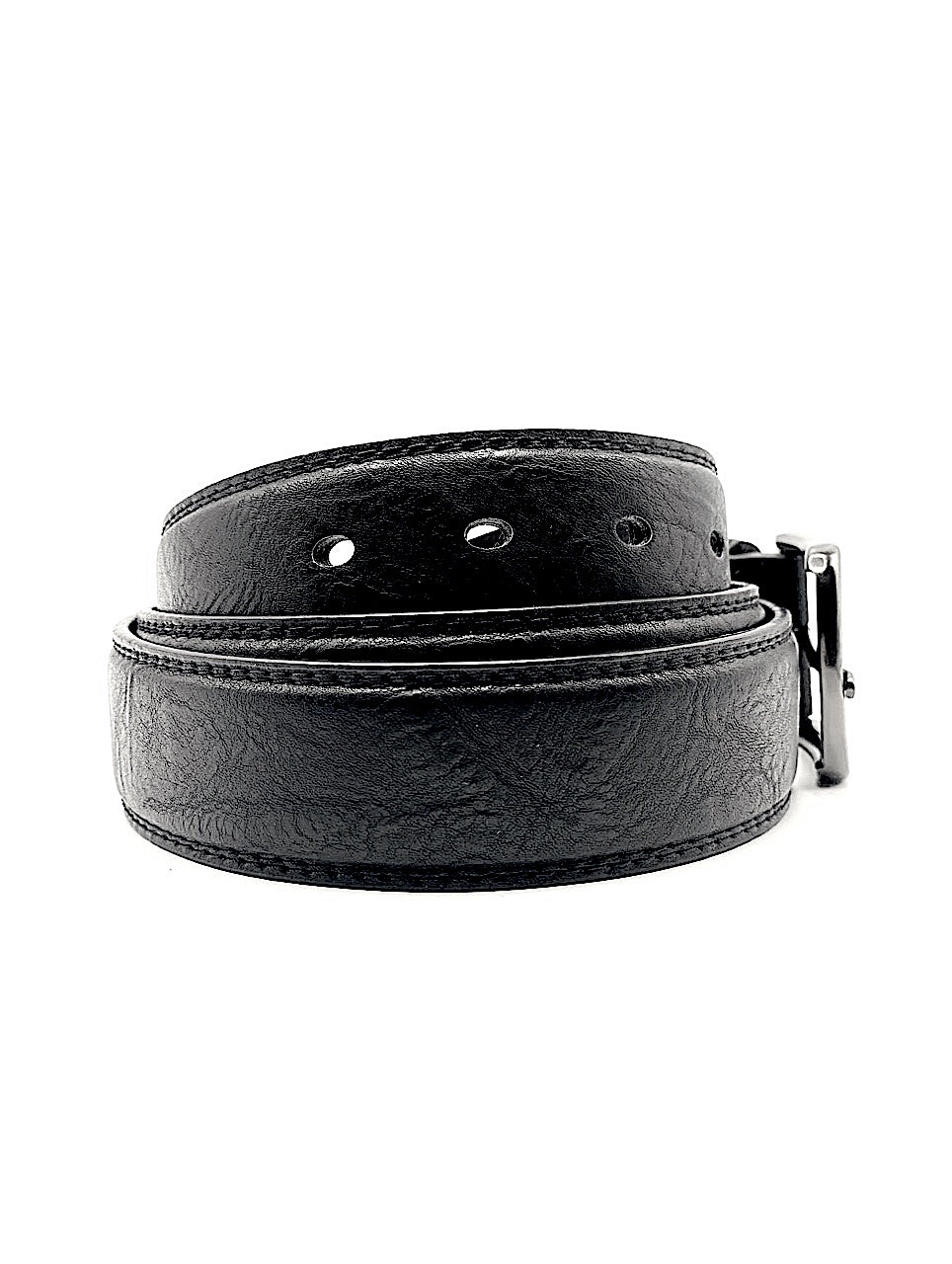 Leather belt Croco Gray