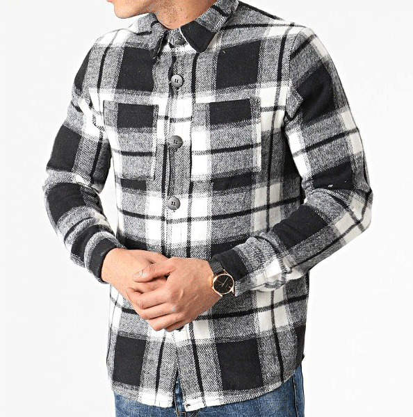 Flannel Jacket Zwart NEW YORK