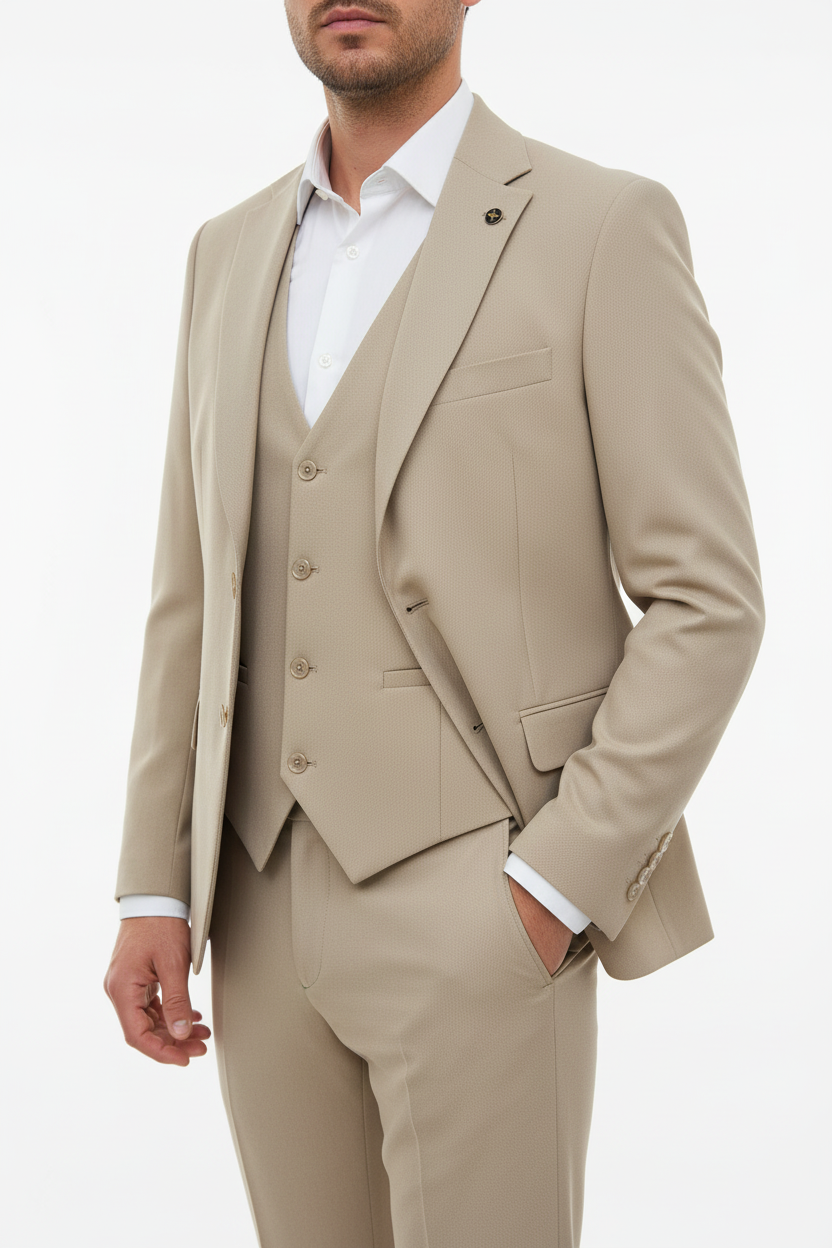 Morvelli Dreiteiliger Anzug Grau