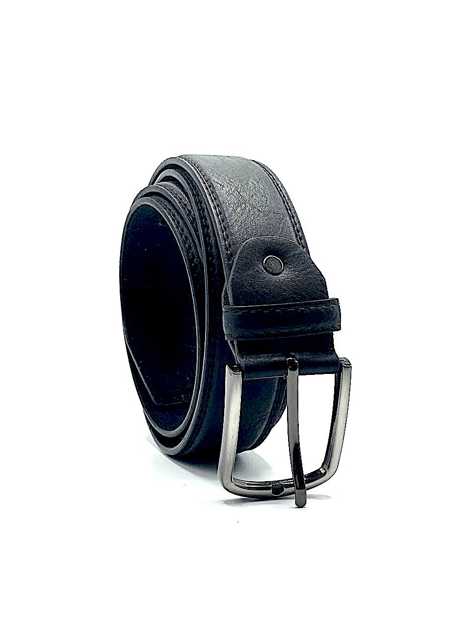 Leather belt Croco Gray