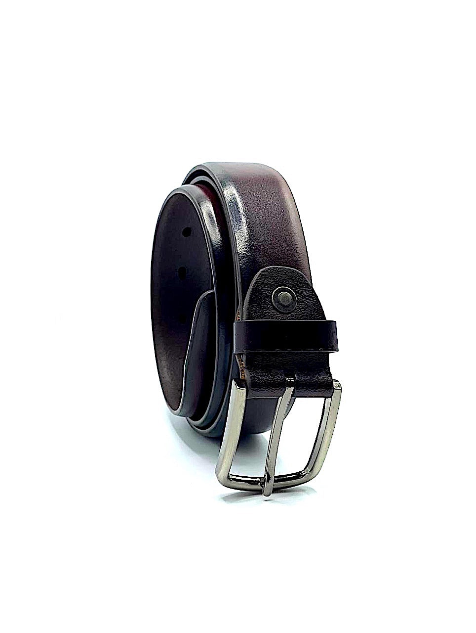 Leather belt Croco Gray