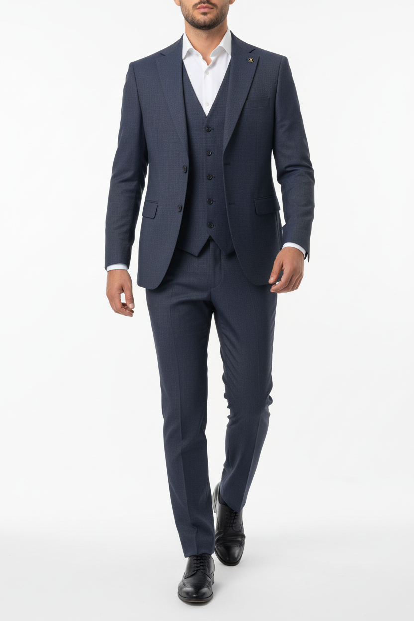 Sartoria Driedelig Pak Navy