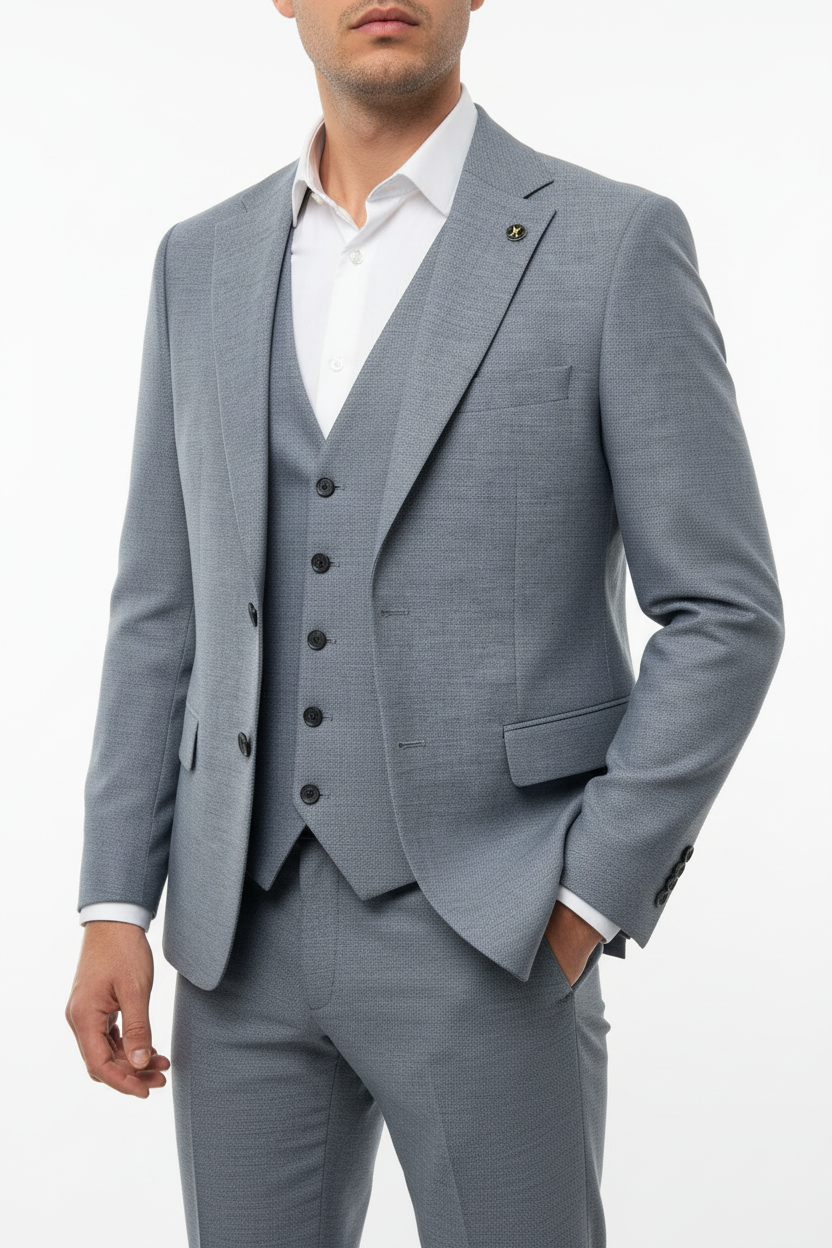 Sartoria Driedelig Pak Licht Blauw