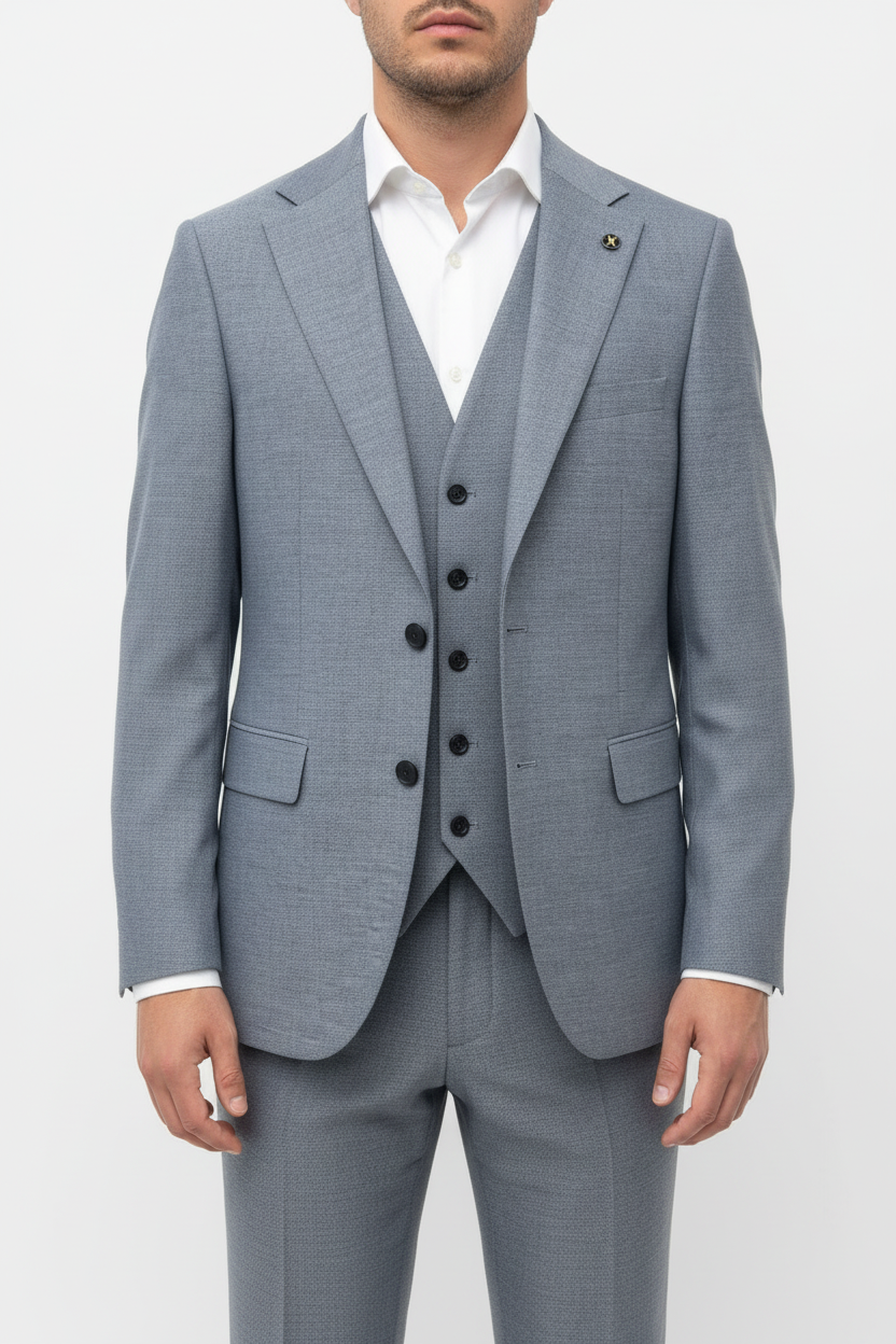 Sartoria Driedelig Pak Licht Blauw