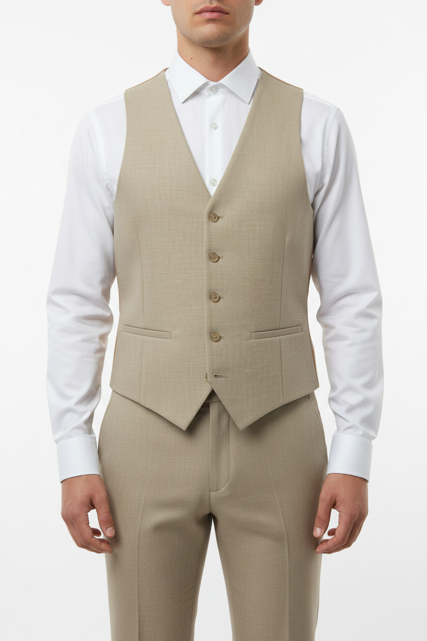 Sartoria Driedelig Pak Beige