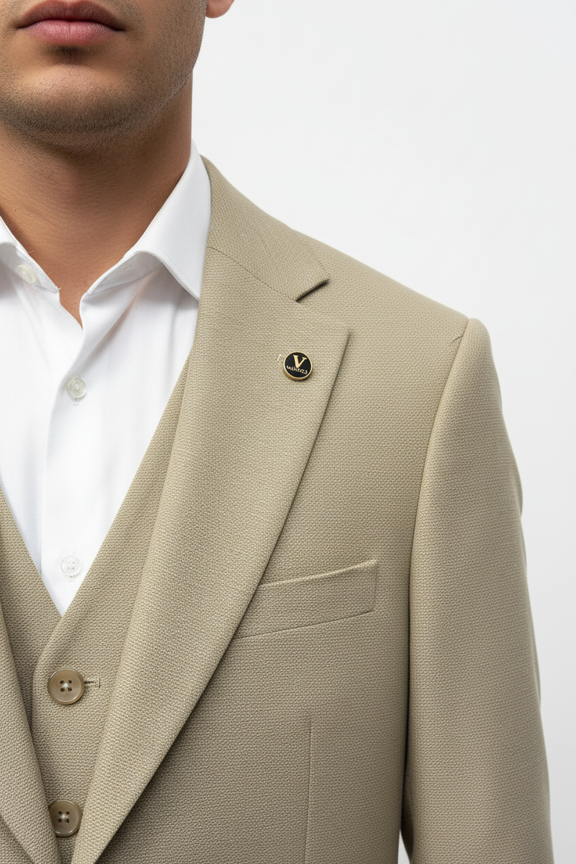 Sartoria Driedelig Pak Beige