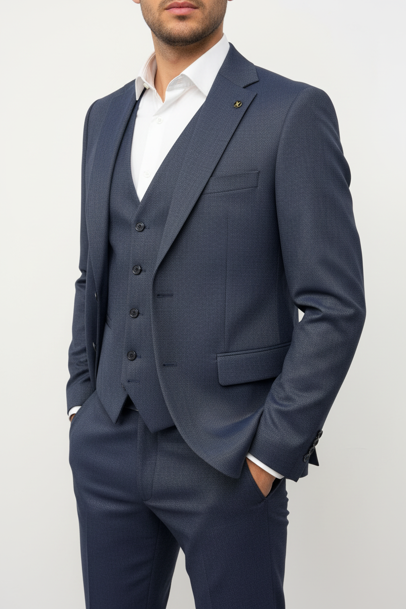 Sartoria Driedelig Pak Navy