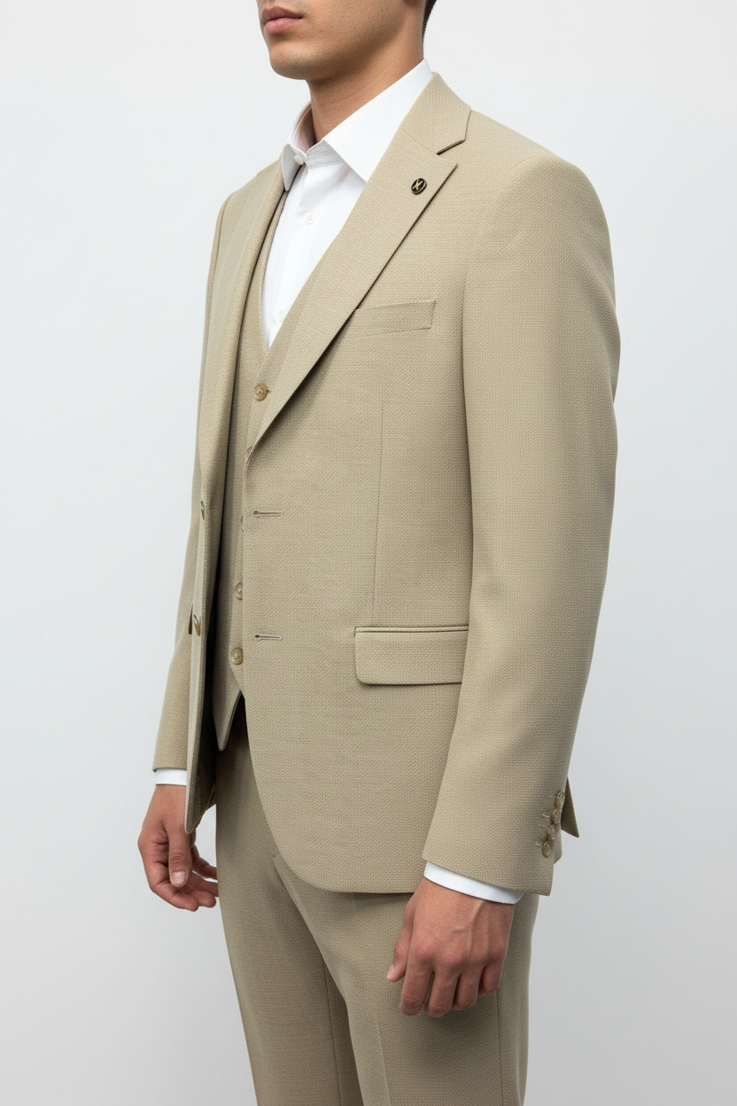 Sartoria Driedelig Pak Beige