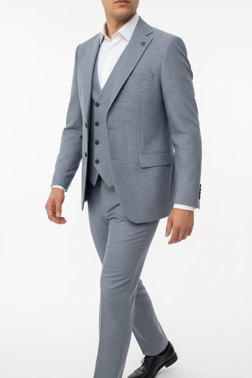 Sartoria Driedelig Pak Licht Blauw