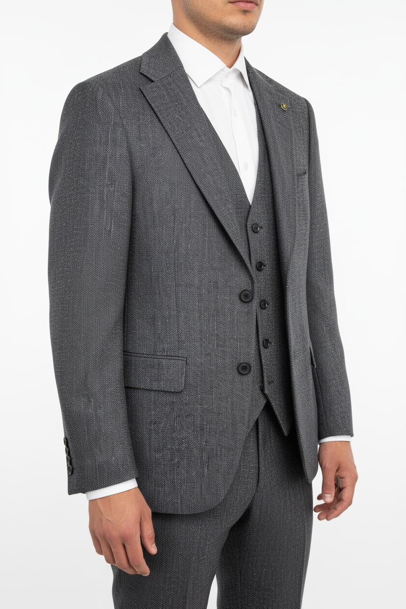 Raffaele Driedelig Pak Antraciet