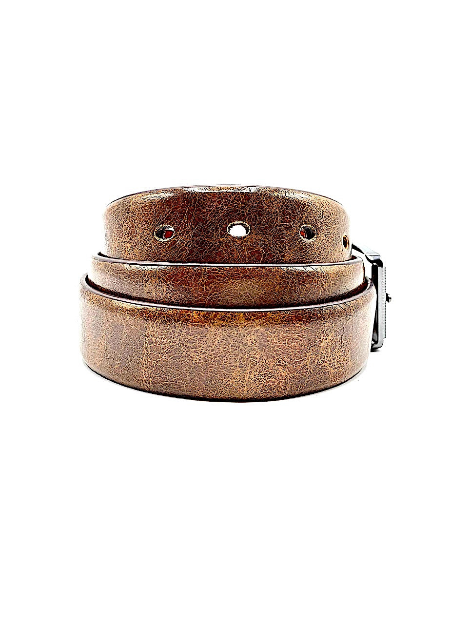 Leather belt Croco Gray