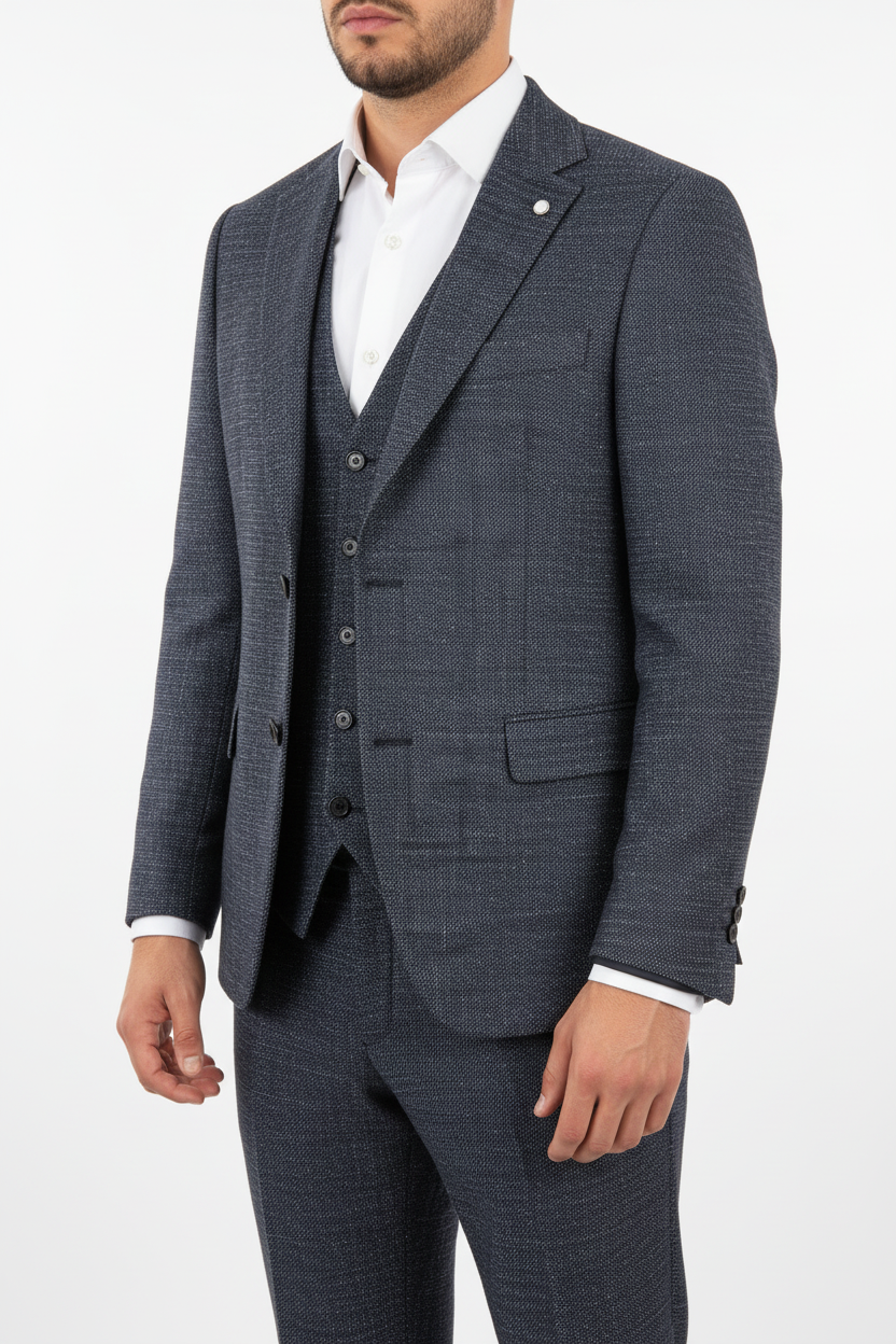 Traje Raffaele 3 Piezas Azul Marino