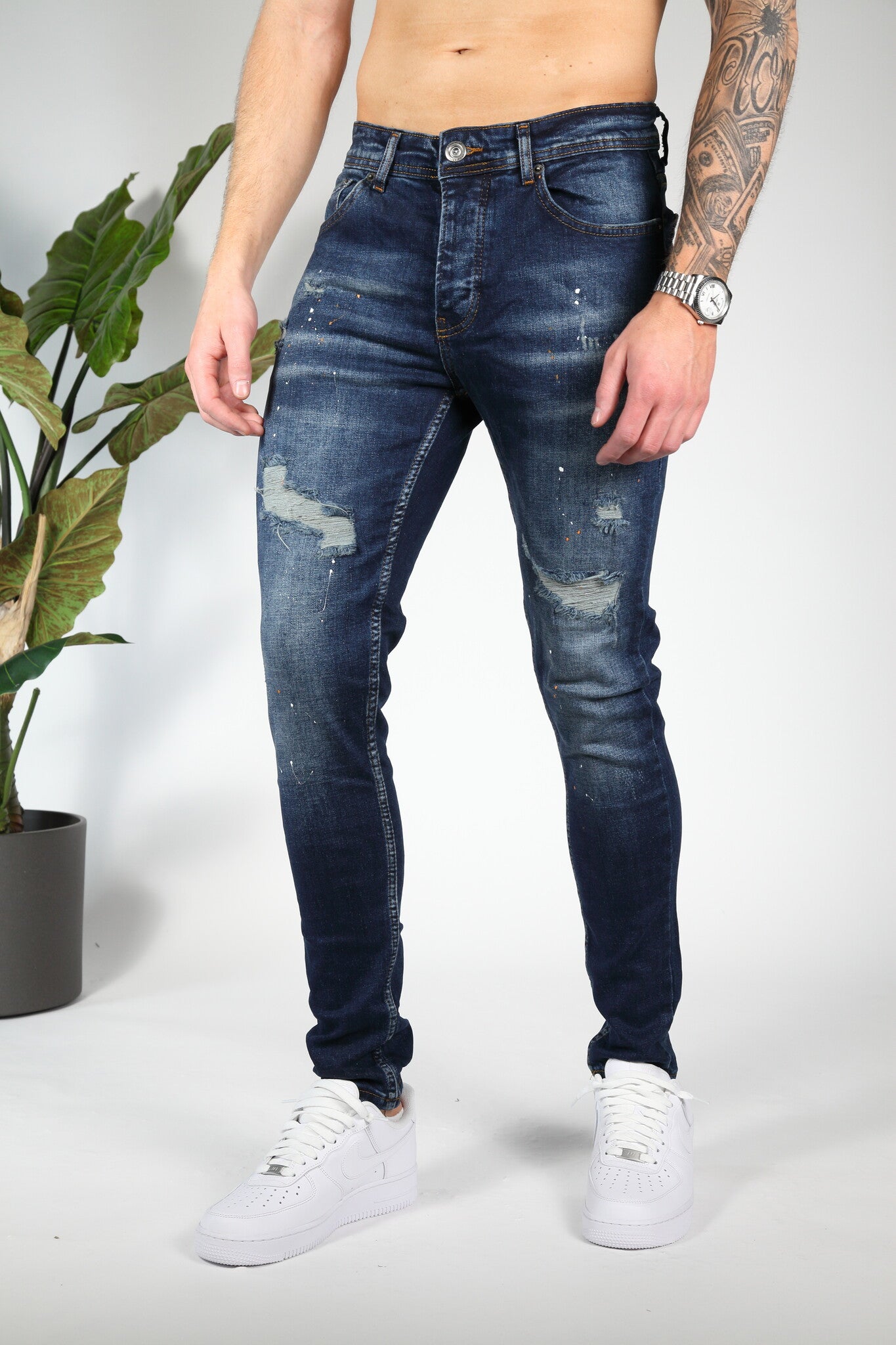 Navy Inked Impact Skinny jeans