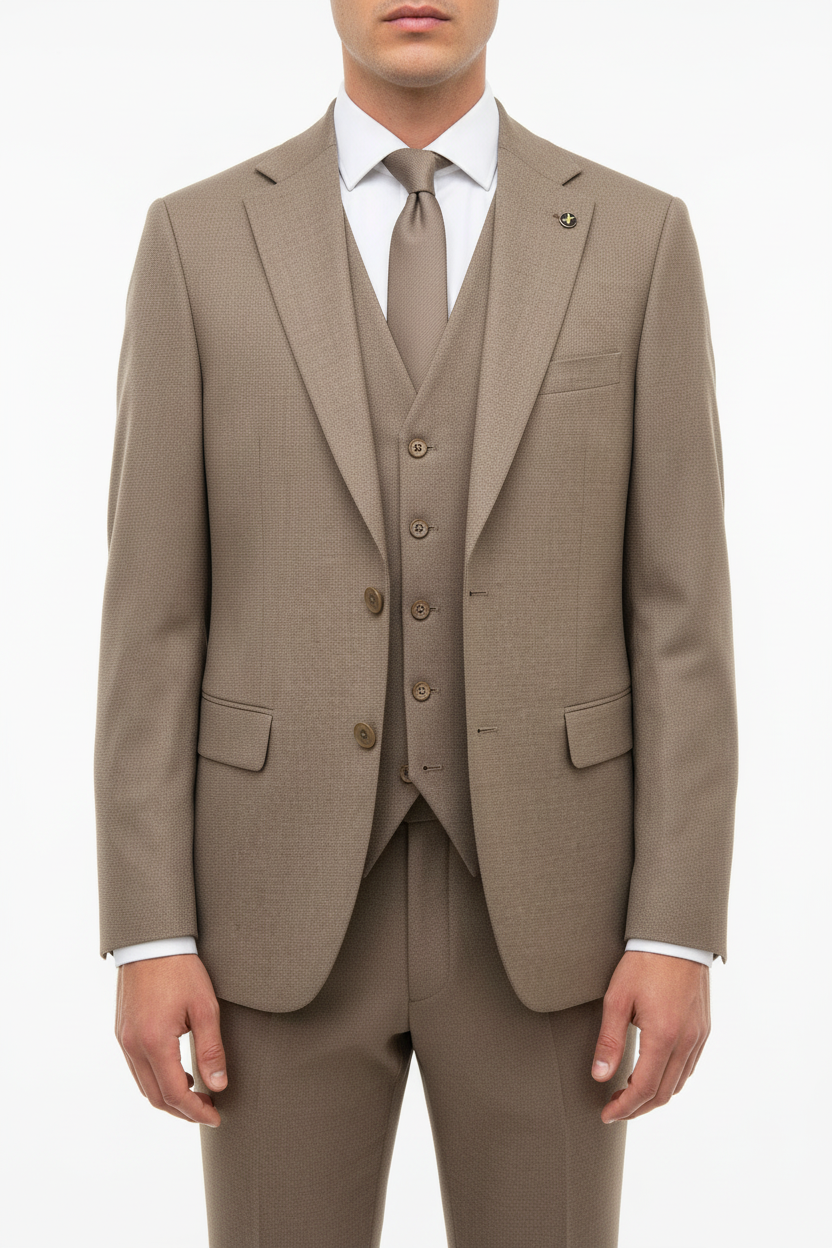 Sartoria Driedelig Pak taupe