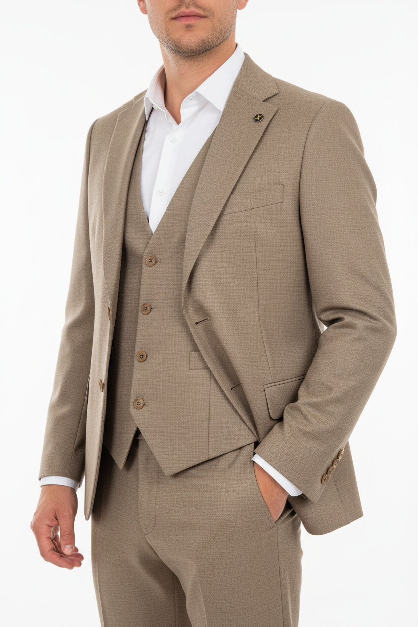 Sartoria Driedelig Pak taupe