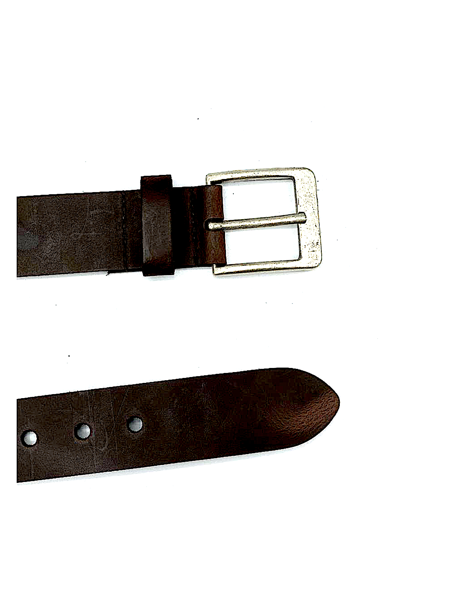 Leather belt Croco Gray