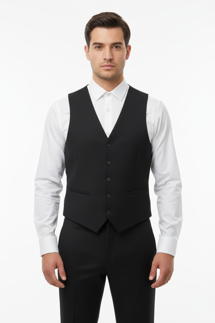 Lorenzo Driedelig Pak Zwart