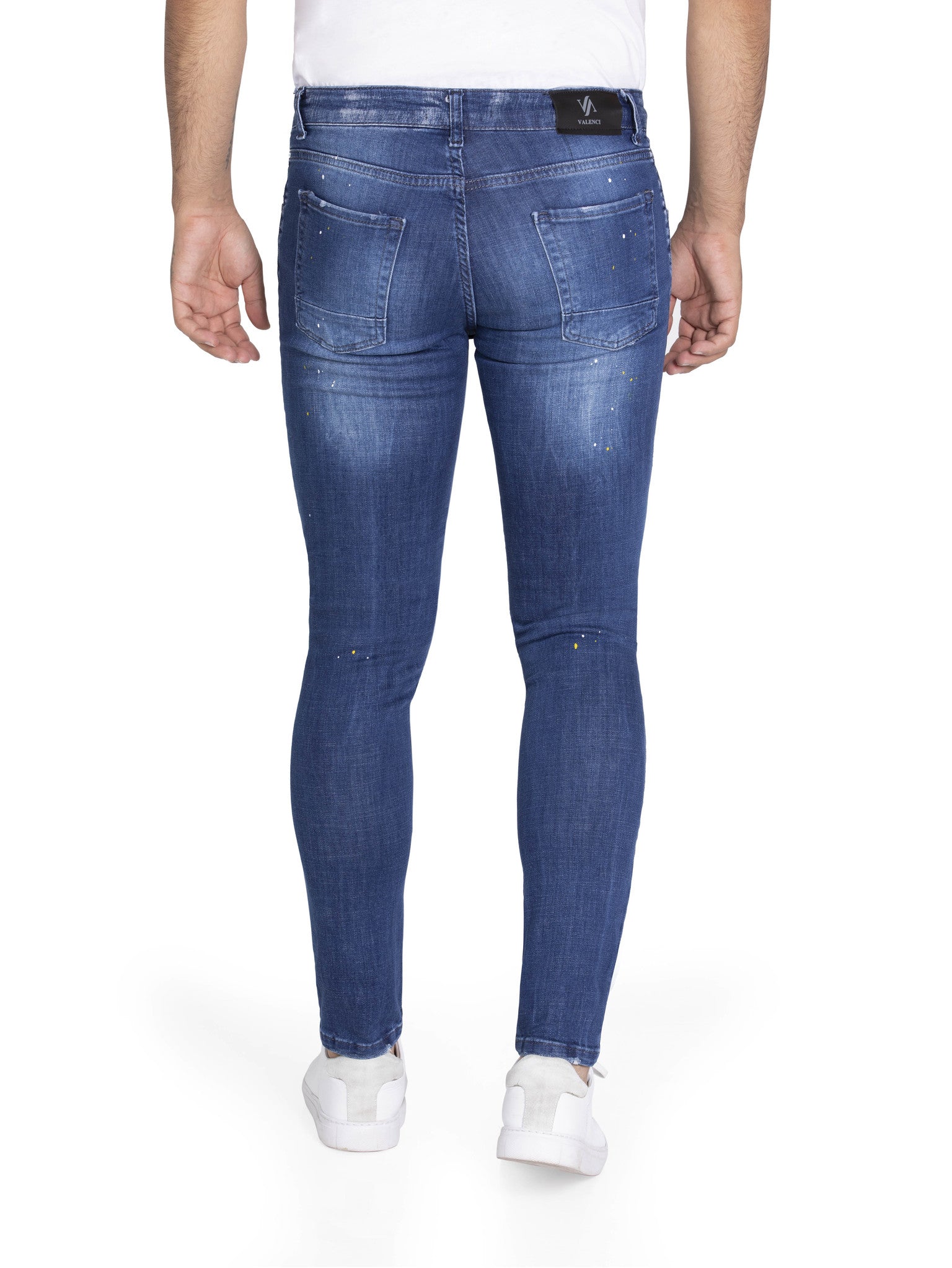Impatto blu inchiostrato jeans attillati