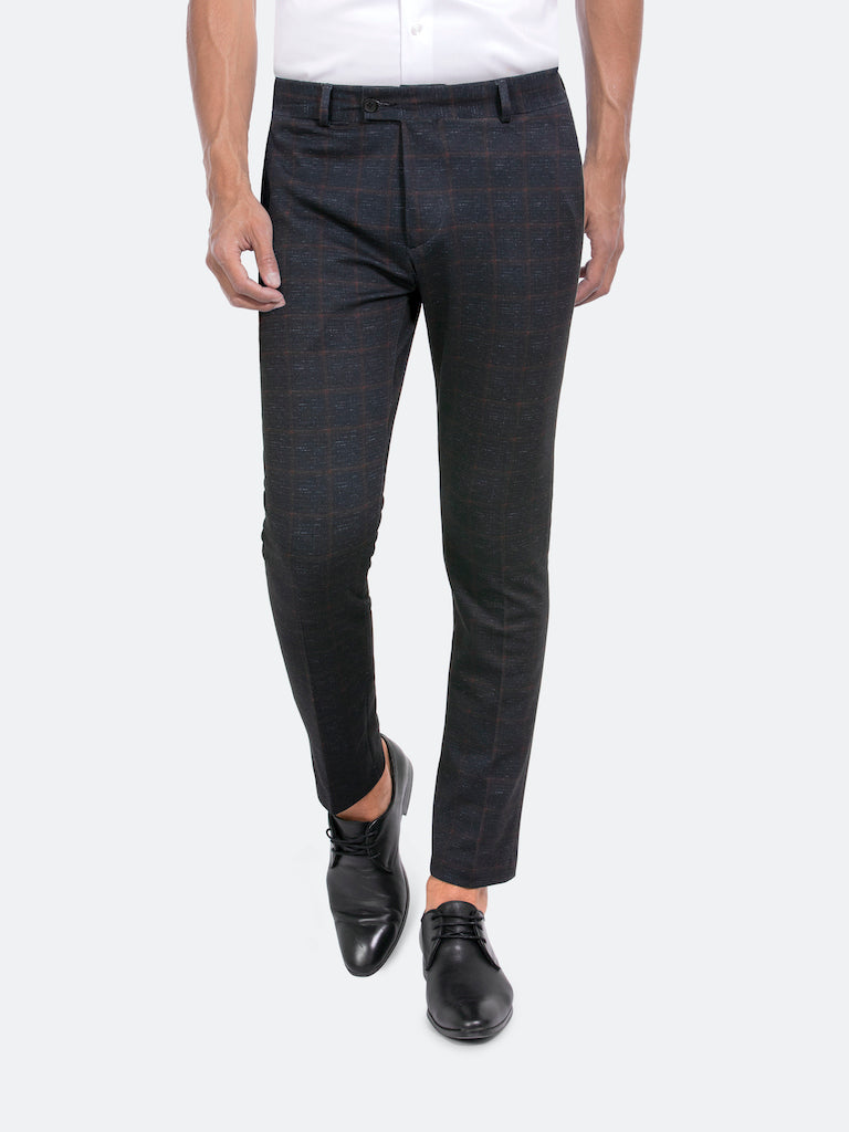 Zwart/ Oranje Chino Heren (Premium)