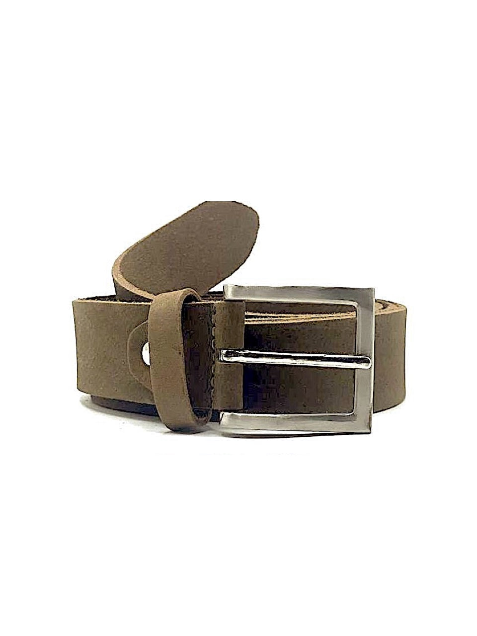 Leather belt Croco Gray