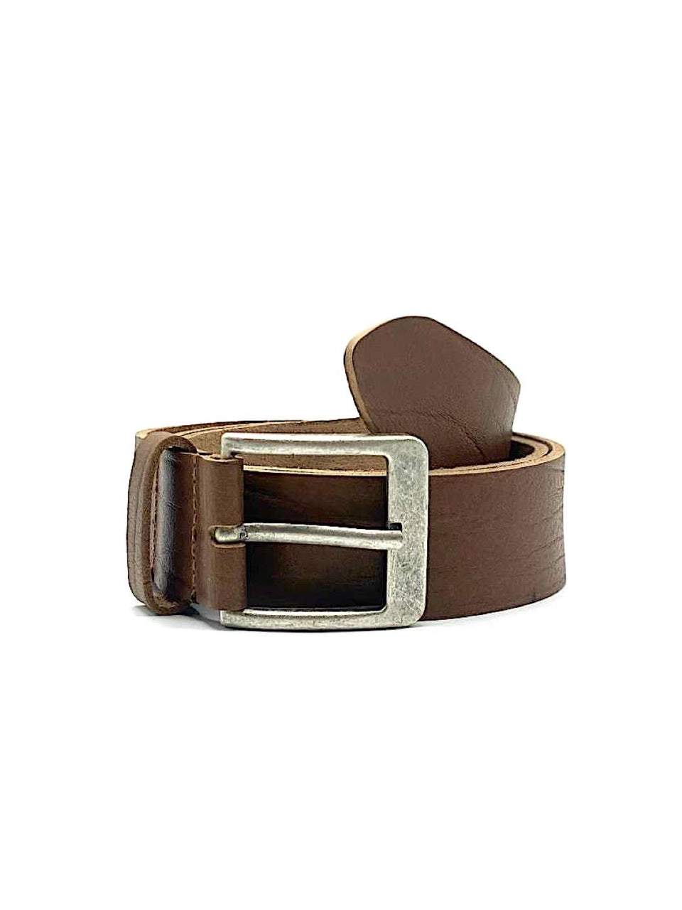 Leather belt Croco Gray