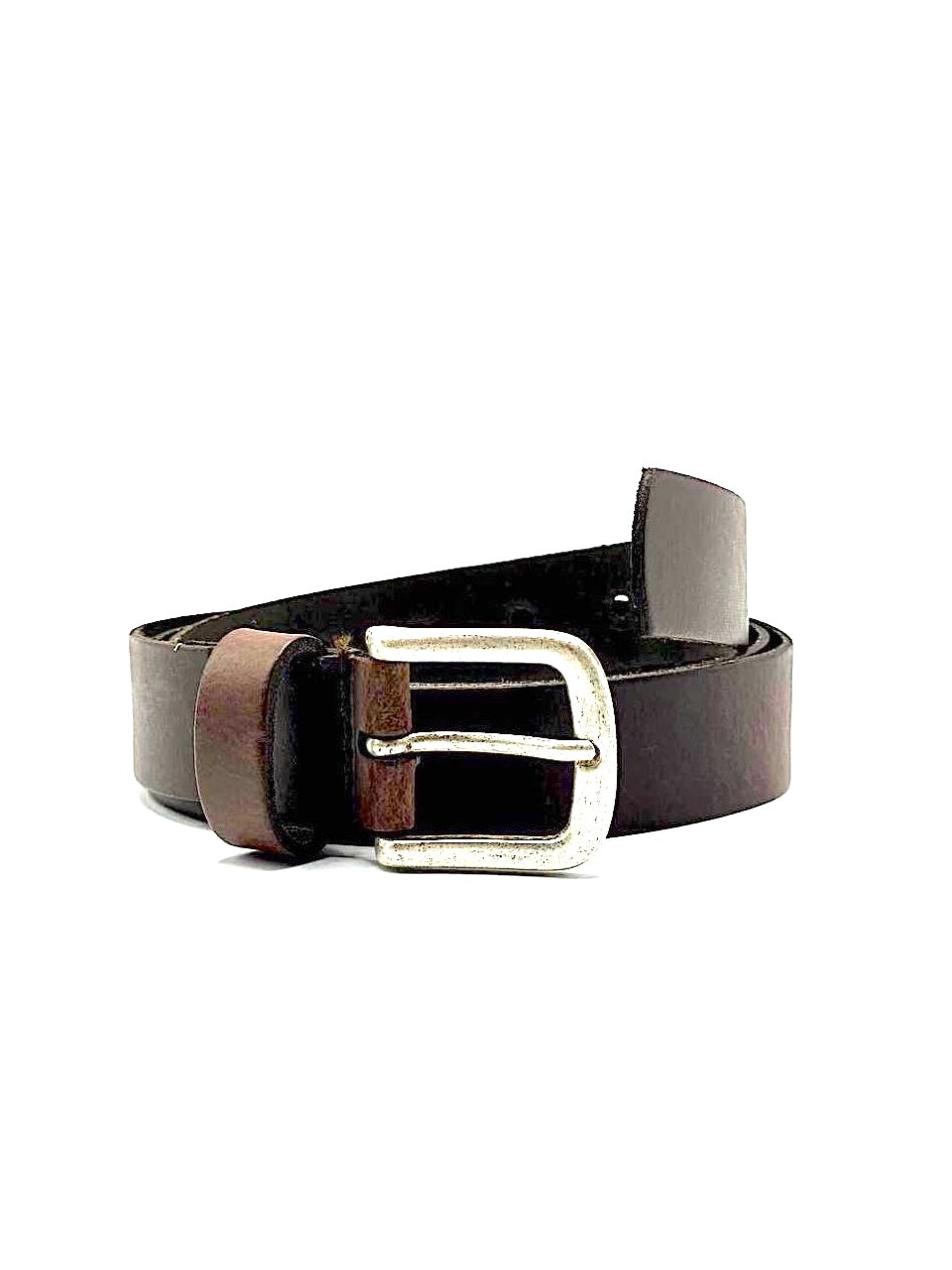 Leather belt Croco Gray