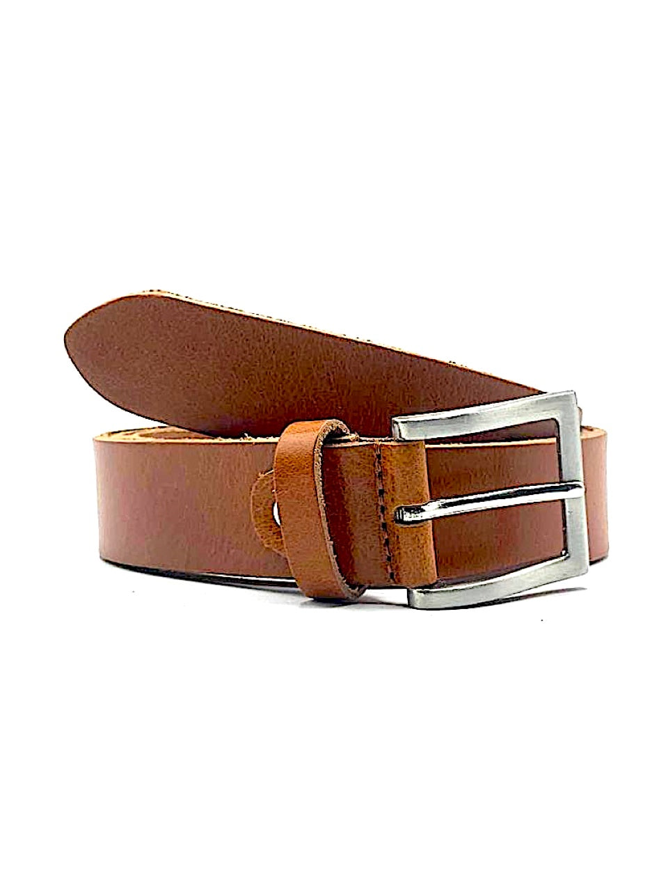 Leather belt Croco Gray