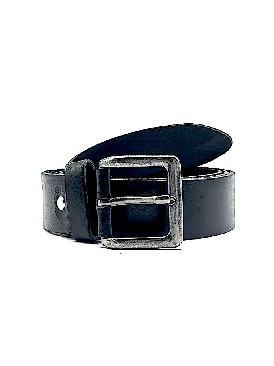 Leather belt Croco Gray