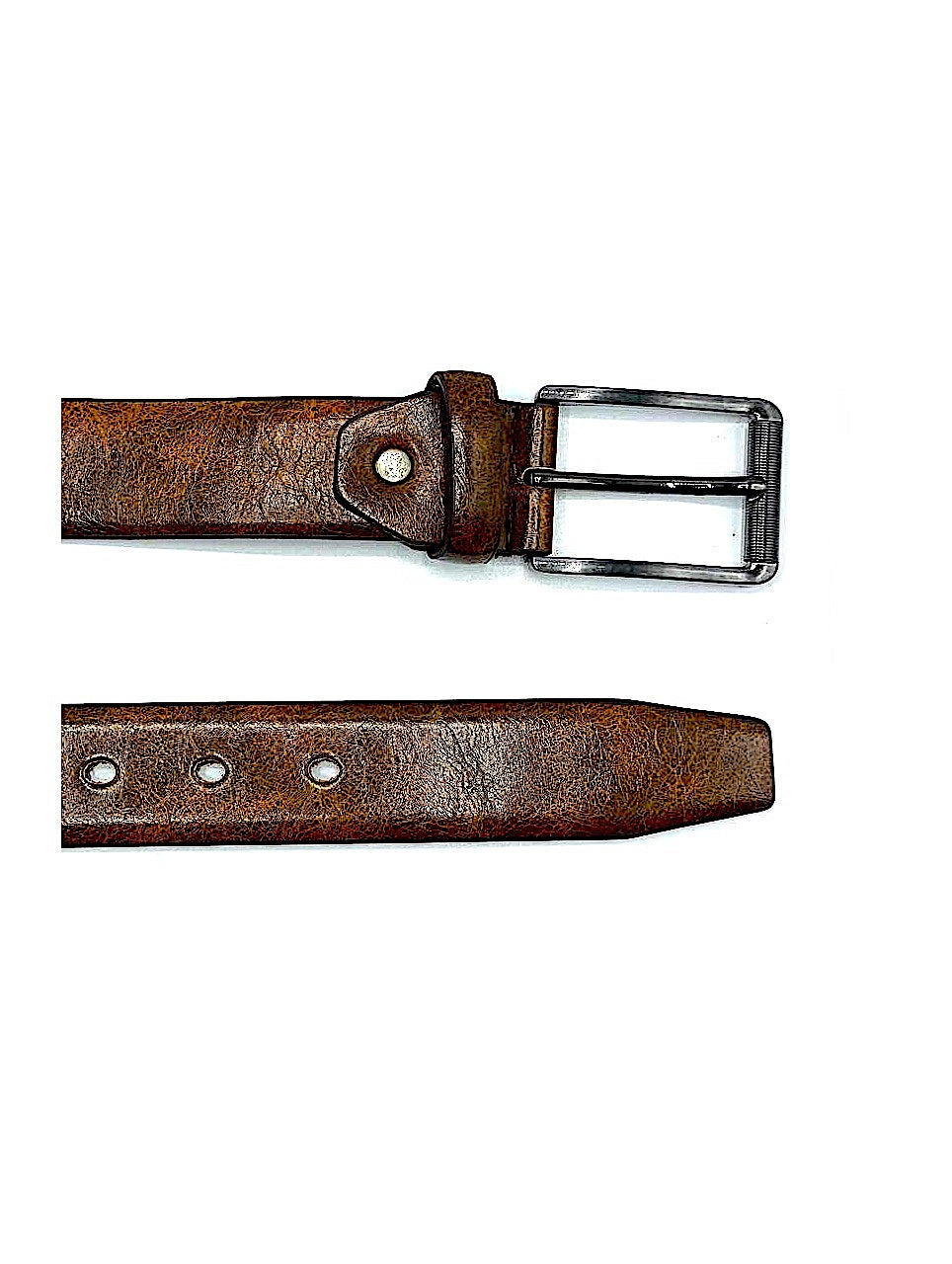 Leather belt Croco Gray