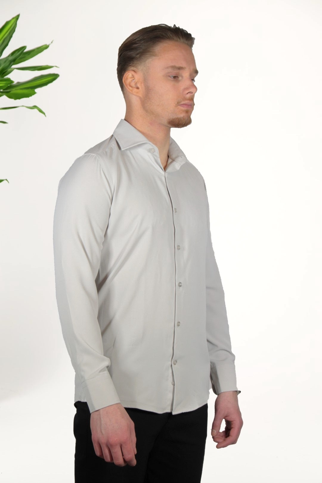 Stretch Overhemd Grijs