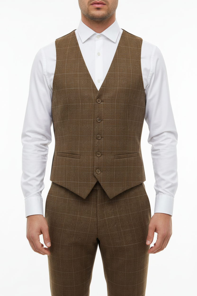 Napoli Driedelig Pak Bruin