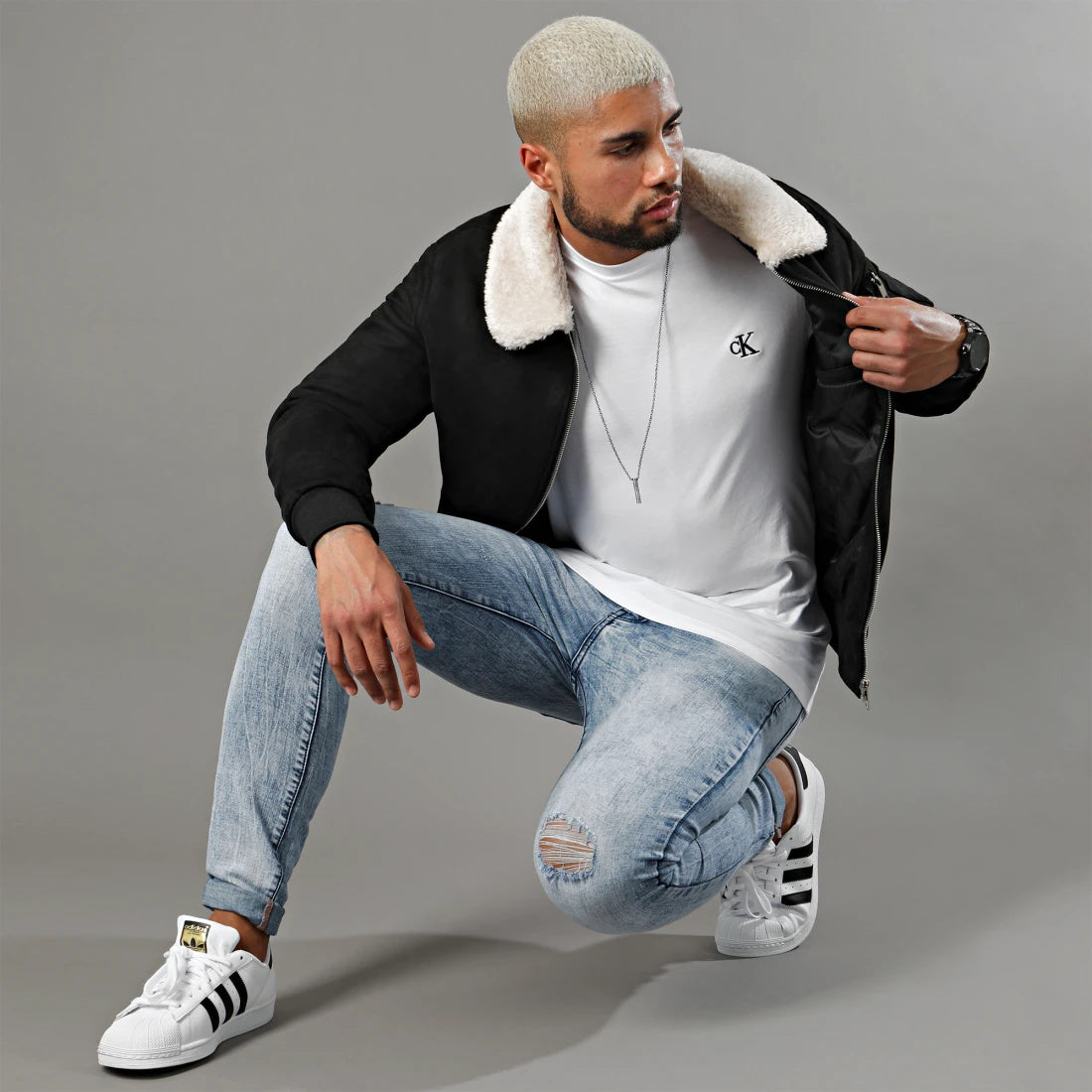 Bomber Jacket Lammy Black