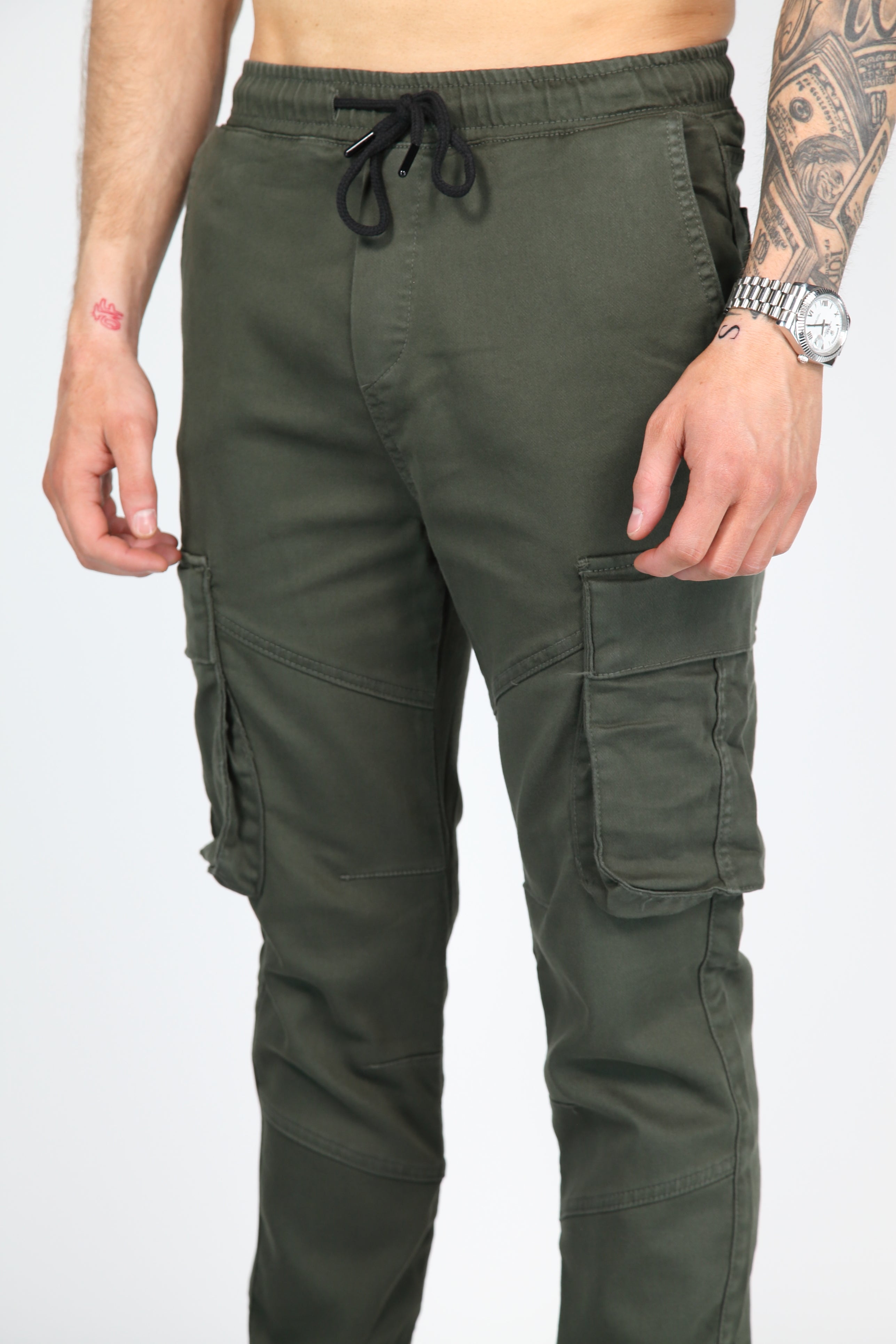 Pantalon de cargaison tactique vert