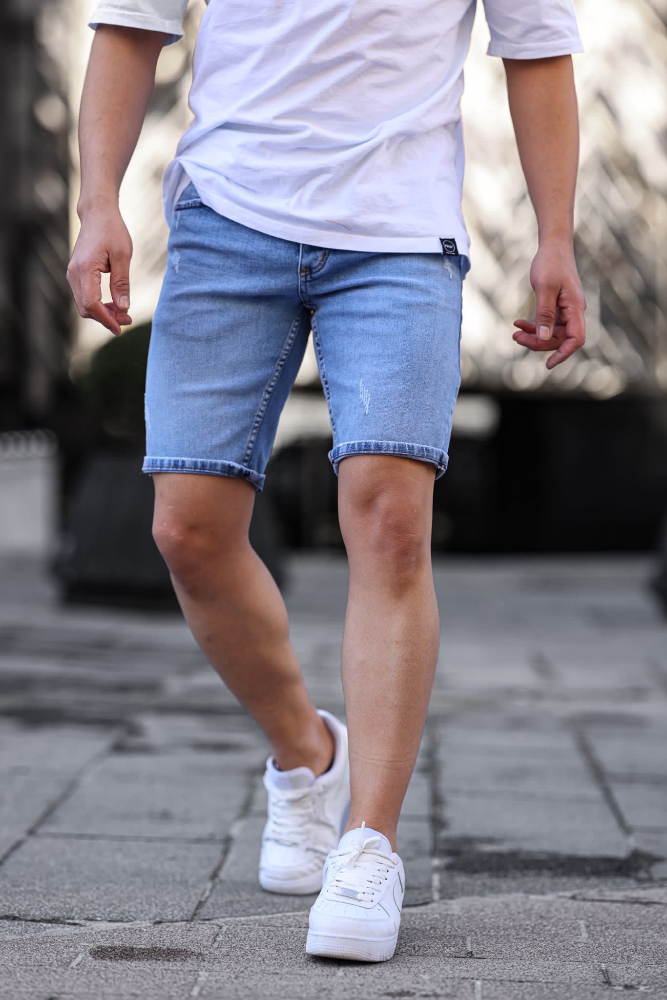 Korte Broek Heren Sky Blauw