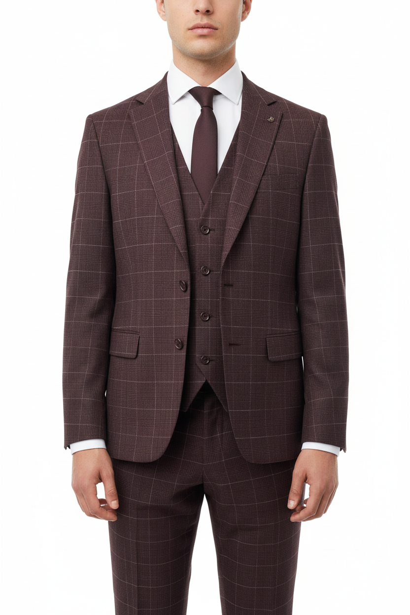 Napoli Driedelig Pak Bordeaux