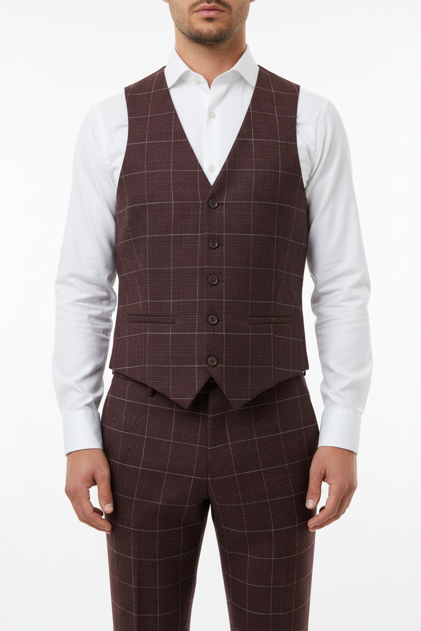 Napoli Driedelig Pak Bordeaux