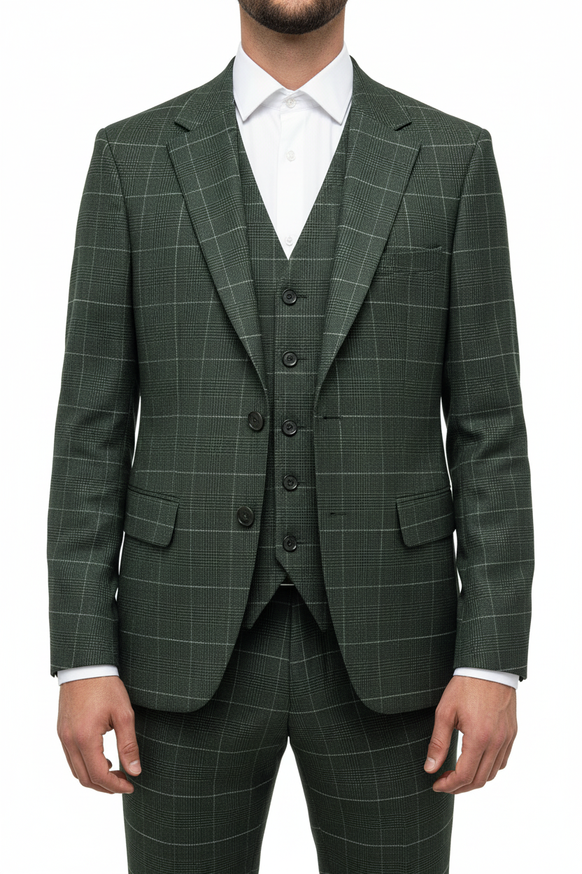 Napoli Three-piece Suit Khaki