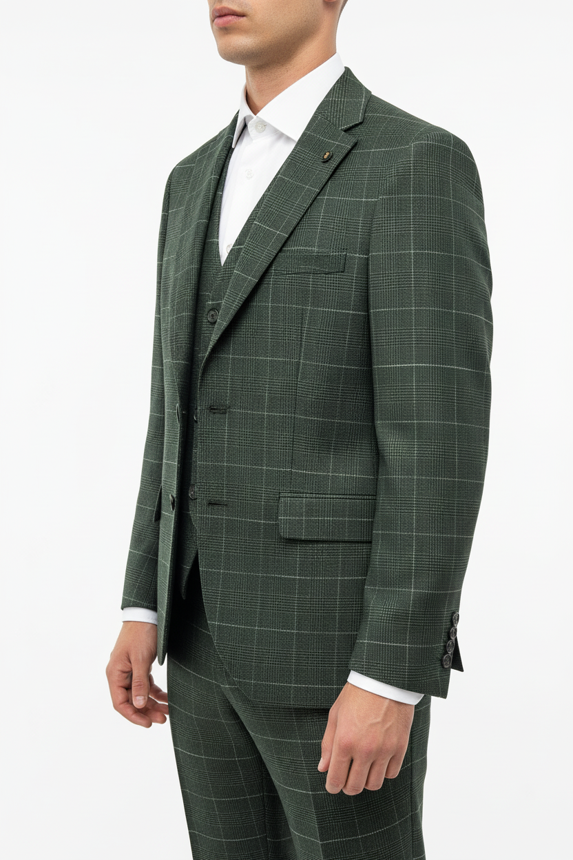 Napoli Three-piece Suit Khaki