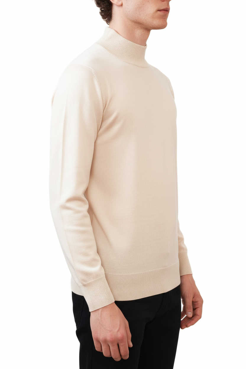 Jersey de cuello alto Valenci Beige